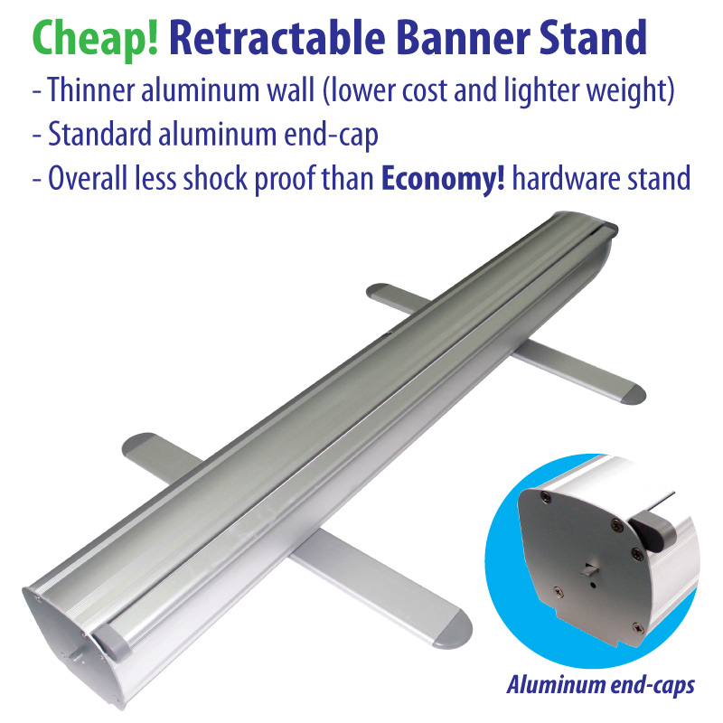Cheap retractable banner stand hardware