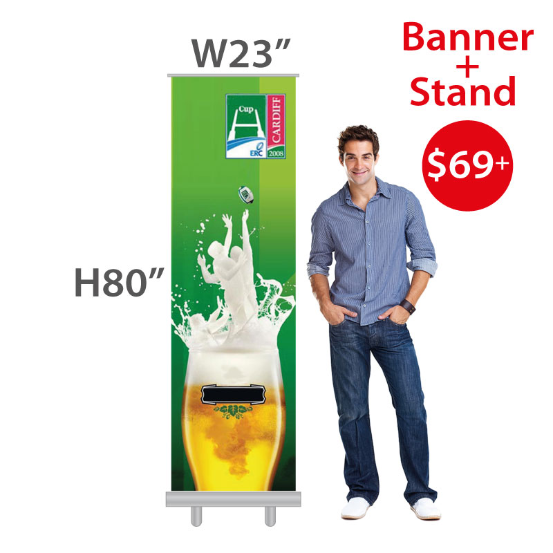 $69+ Cheap Retractable Banner Stand + Print (Vinyl Banner included)